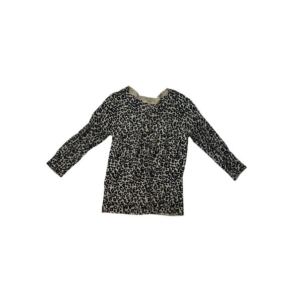 Ann Taylor Loft Petite Leopard Print Button Front Cardigan Sweater SP 1746 - Picture 1 of 8